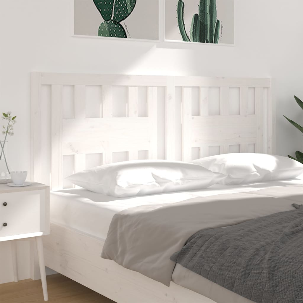 Tête de lit Blanc 126x4x100 cm Bois massif de pin - XIOS