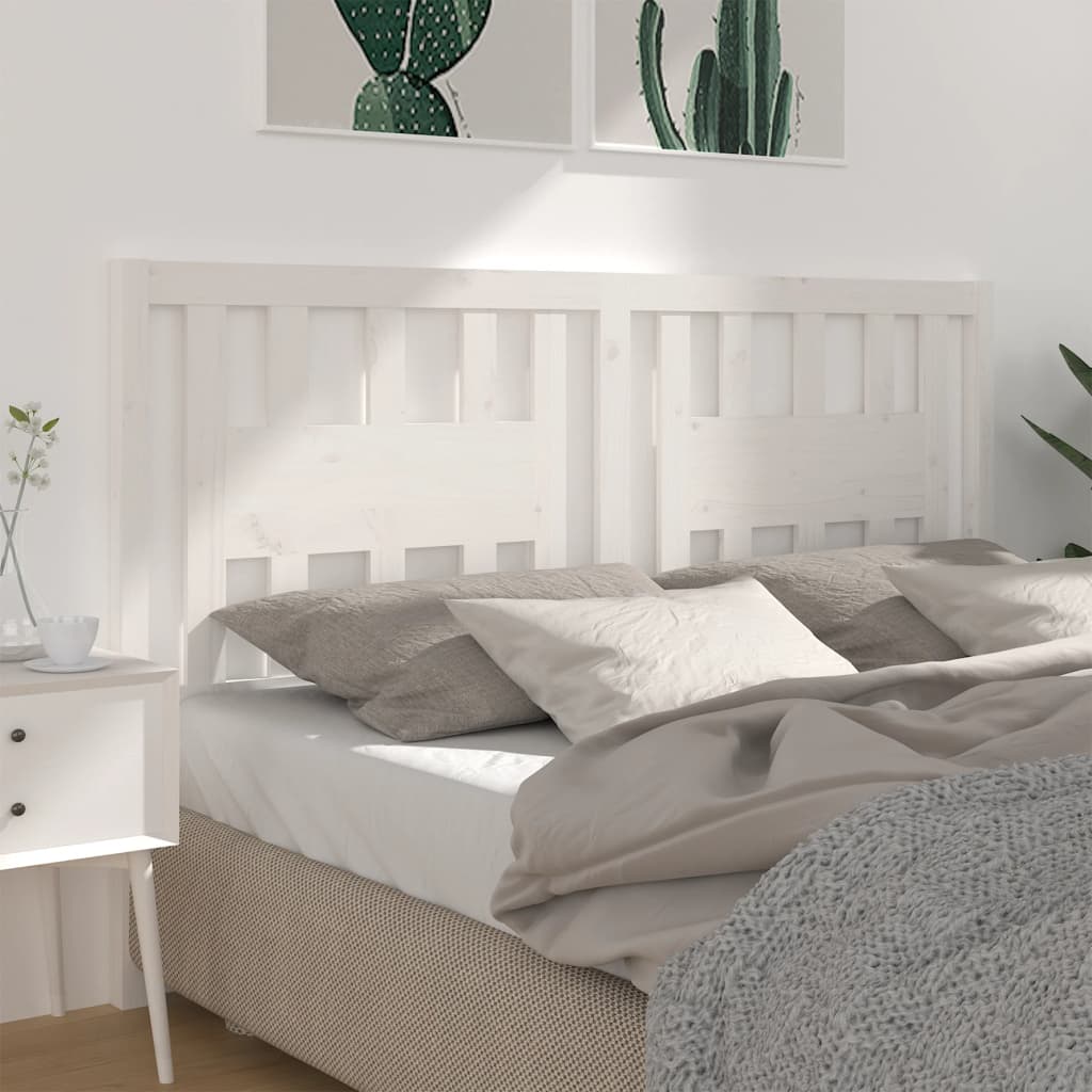 Tête de lit Blanc 126x4x100 cm Bois massif de pin - XIOS