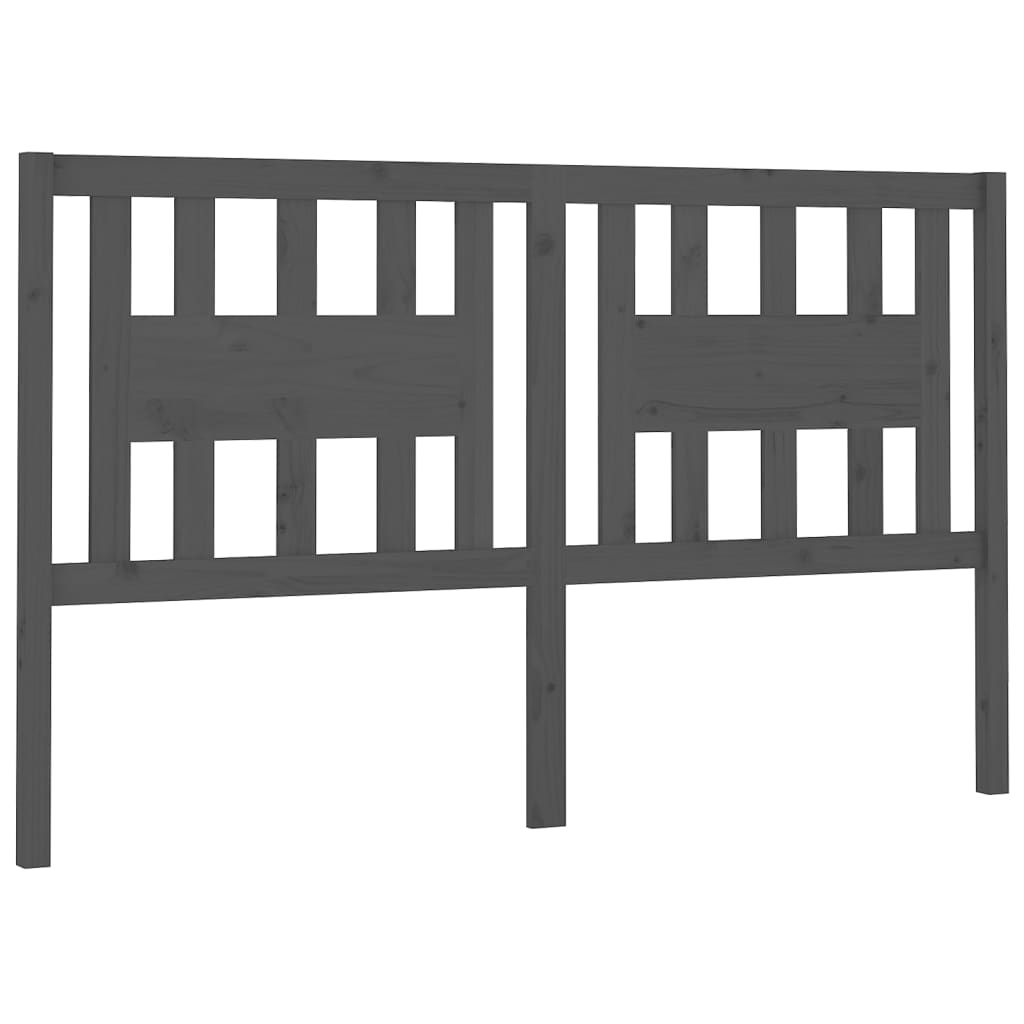 Tête de lit Gris 206x4x100 cm Bois massif de pin - XIOS