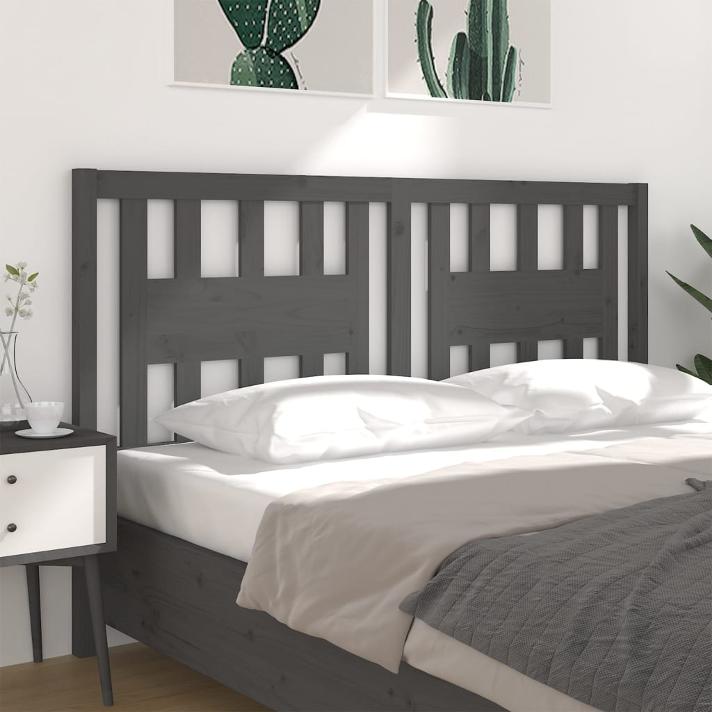 Tête de lit Gris 206x4x100 cm Bois massif de pin - XIOS