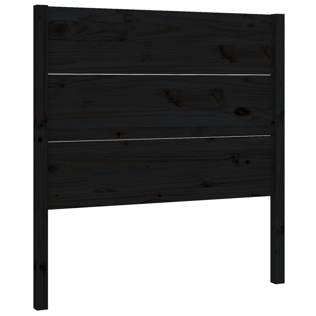 Tête de lit Noir 96x4x100 cm Bois massif de pin - XIOS
