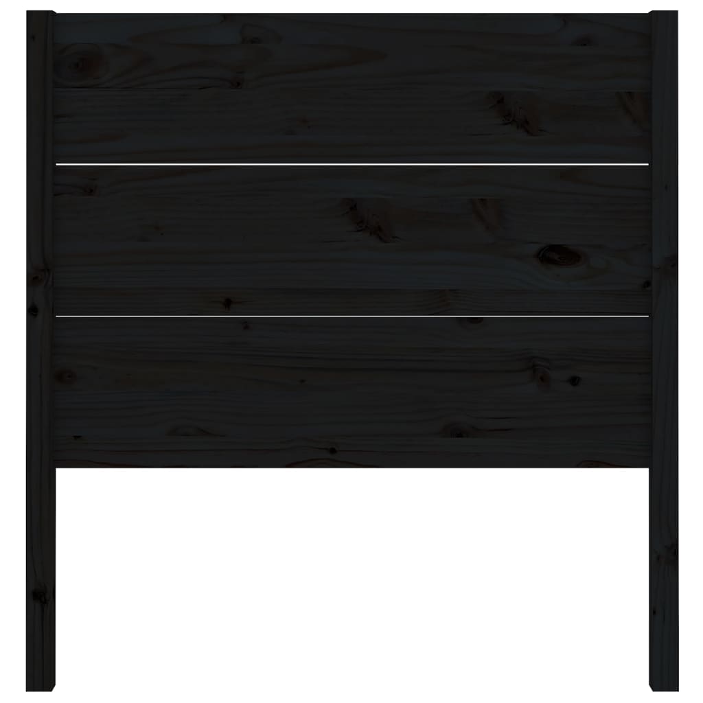Tête de lit Noir 96x4x100 cm Bois massif de pin - XIOS