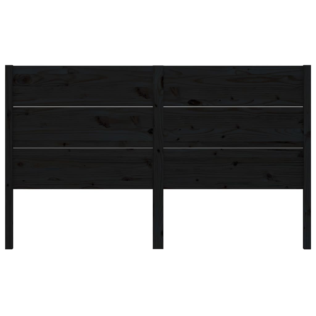 Tête de lit Noir 126x4x100 cm Bois massif de pin - XIOS