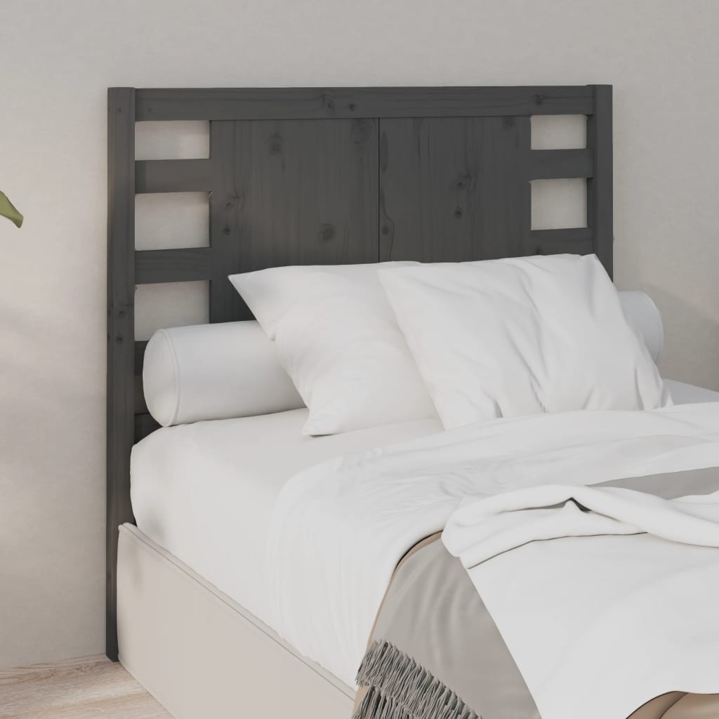 Tête de lit Gris 96x4x100 cm Bois massif de pin - XIOS