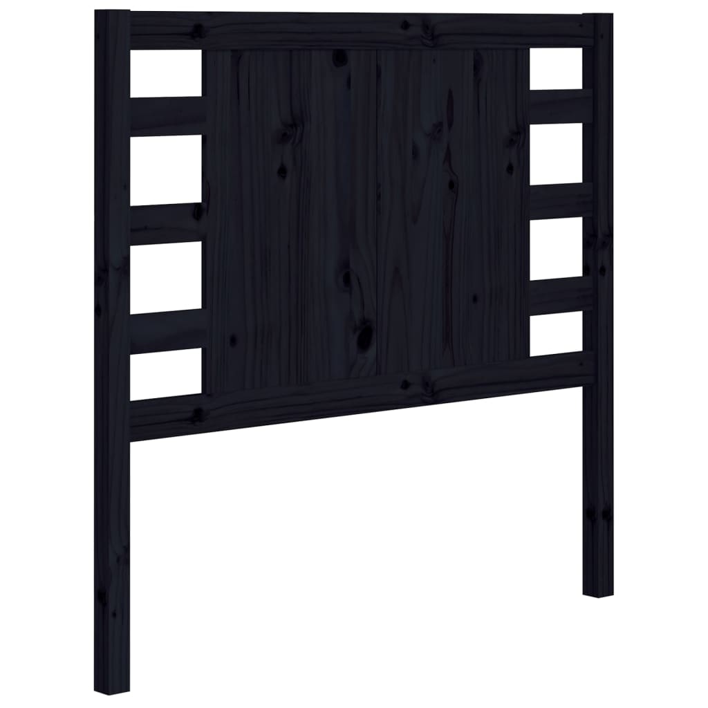 Tête de lit Noir 96x4x100 cm Bois massif de pin - XIOS