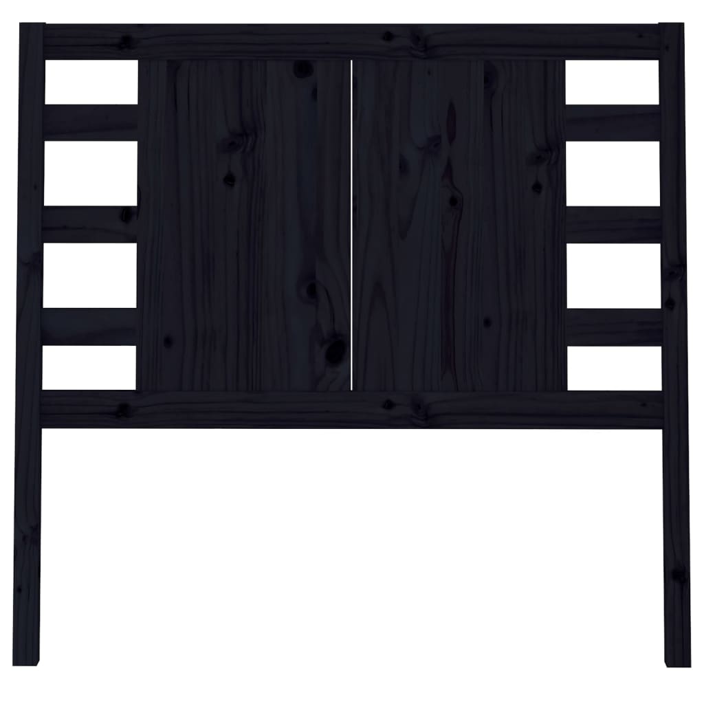 Tête de lit Noir 96x4x100 cm Bois massif de pin - XIOS