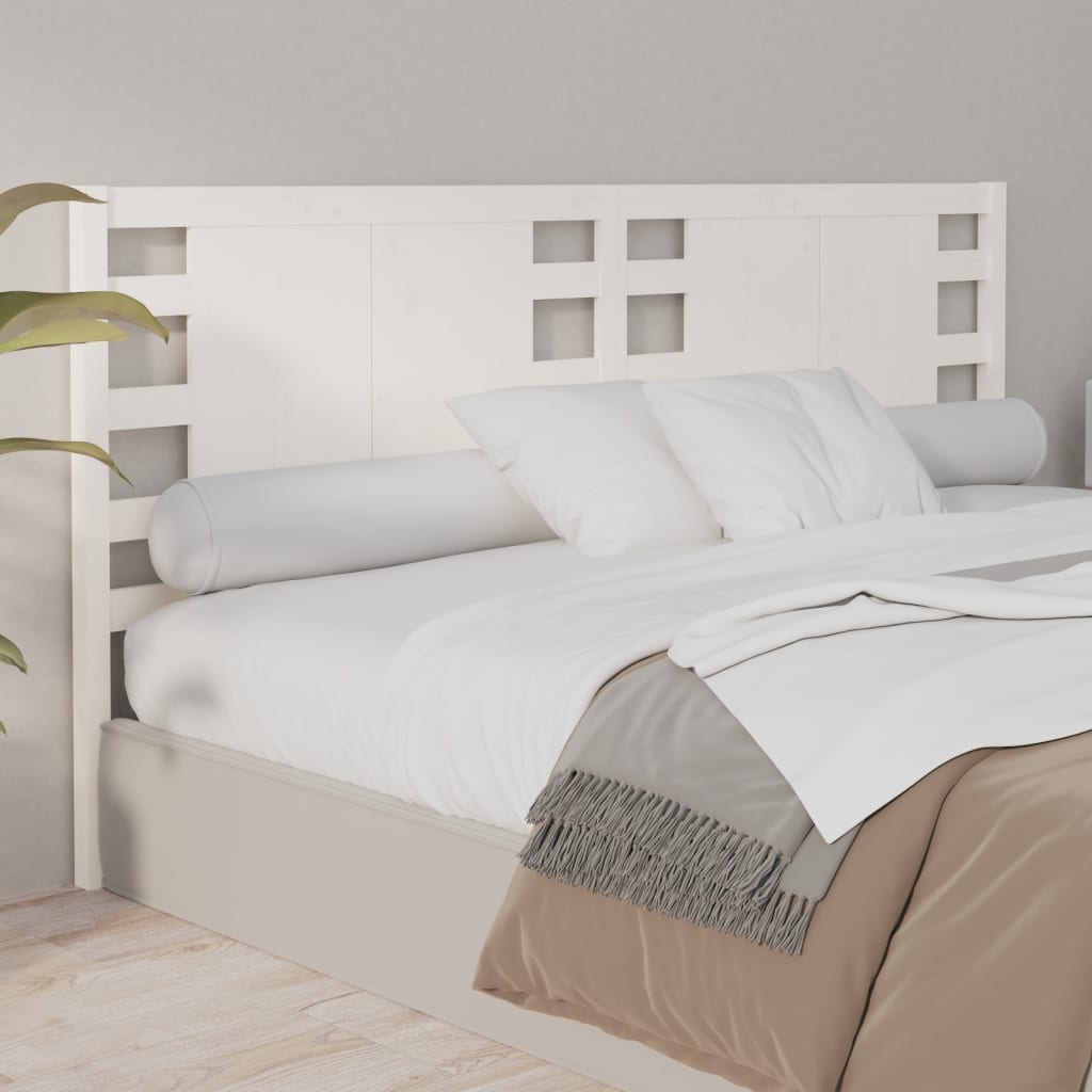 Tête de lit Blanc 126x4x100 cm Bois massif de pin - XIOS