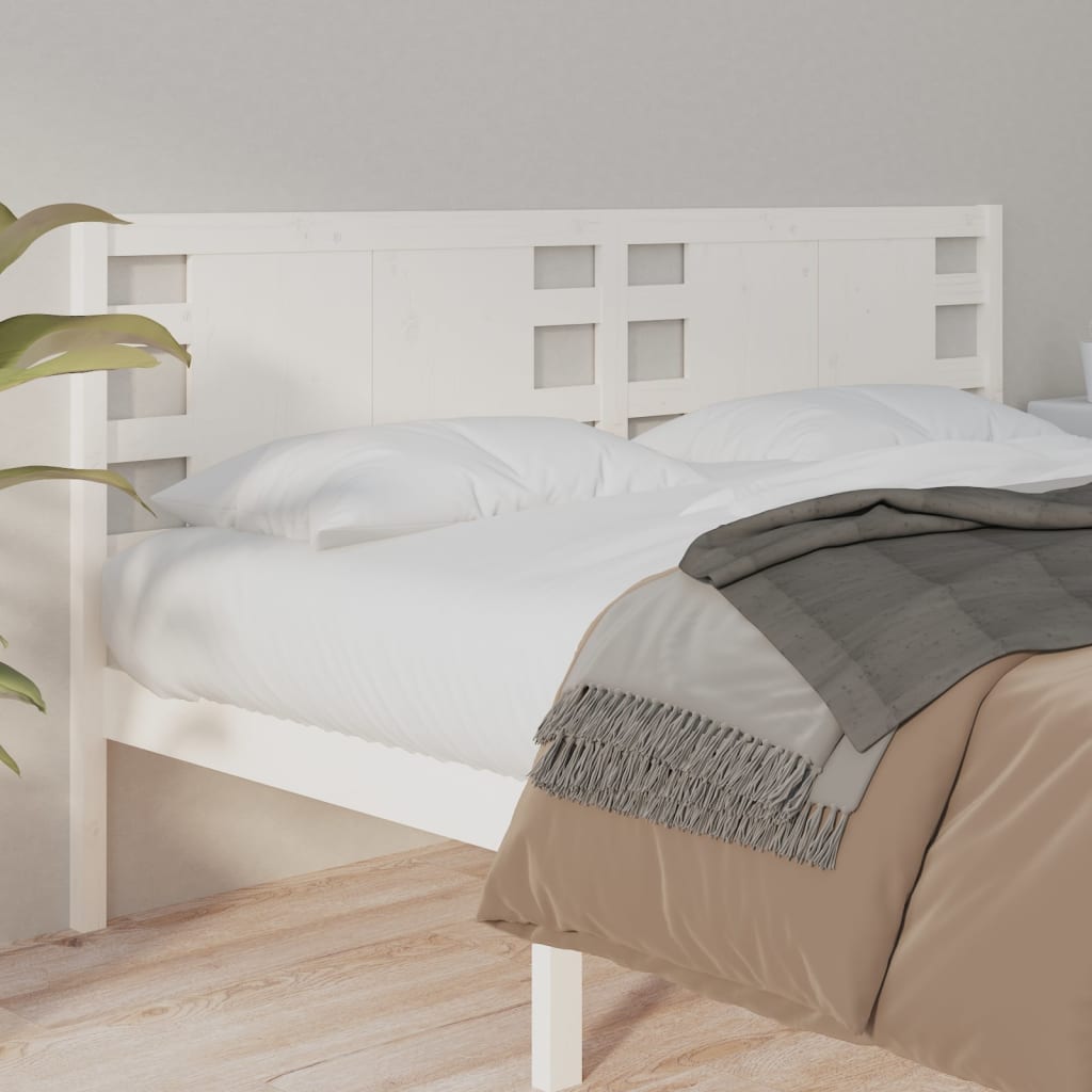 Tête de lit Blanc 126x4x100 cm Bois massif de pin - XIOS