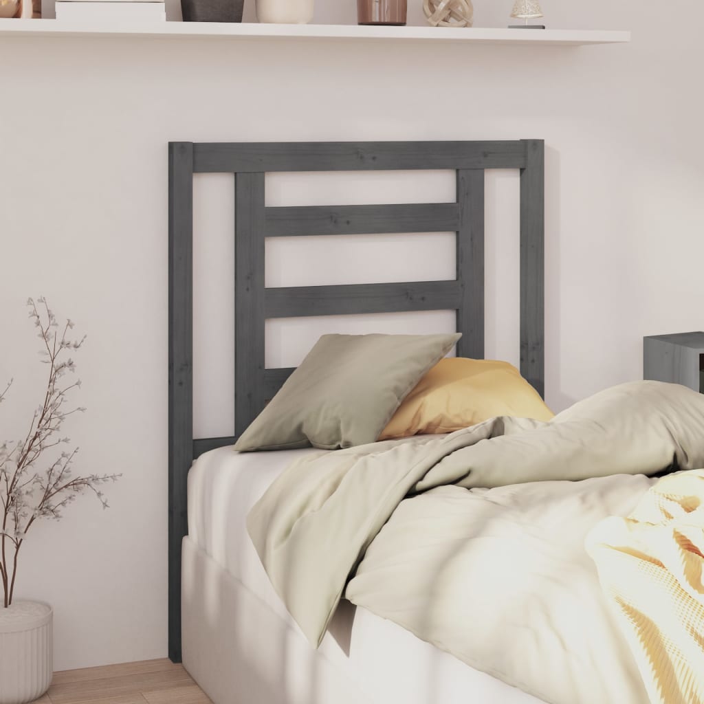 Tête de lit Gris 81x4x100 cm Bois massif de pin - XIOS