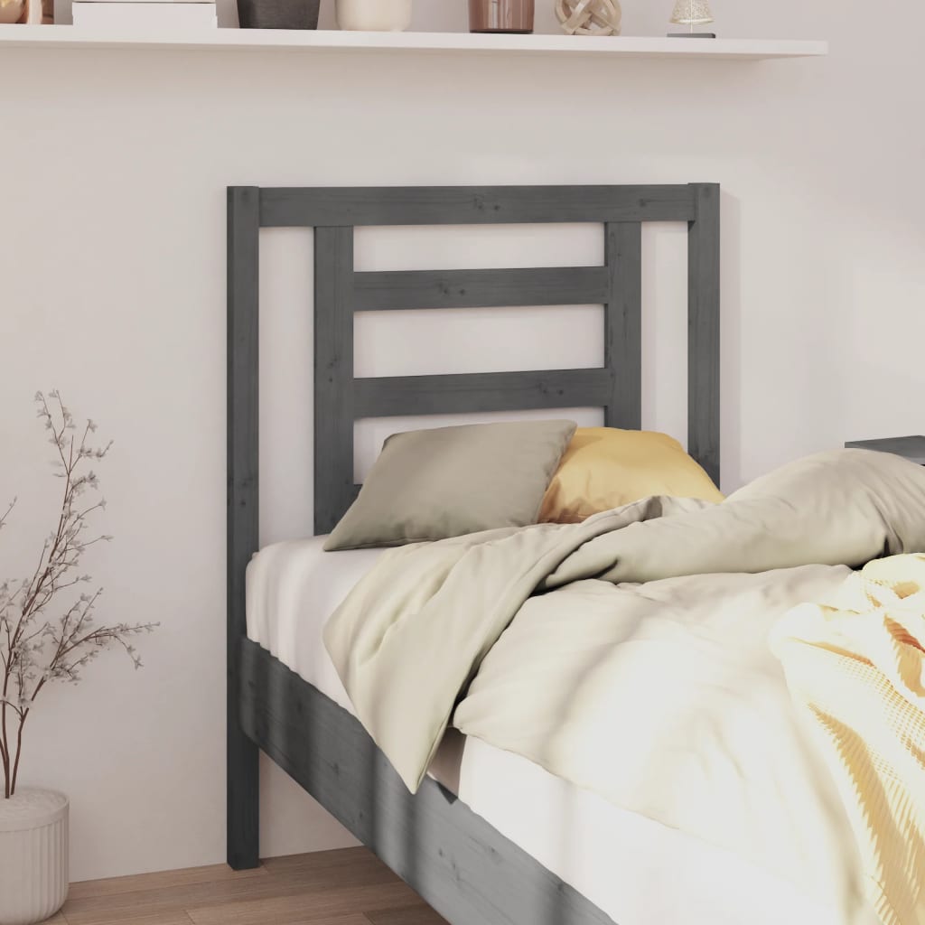 Tête de lit Gris 81x4x100 cm Bois massif de pin - XIOS