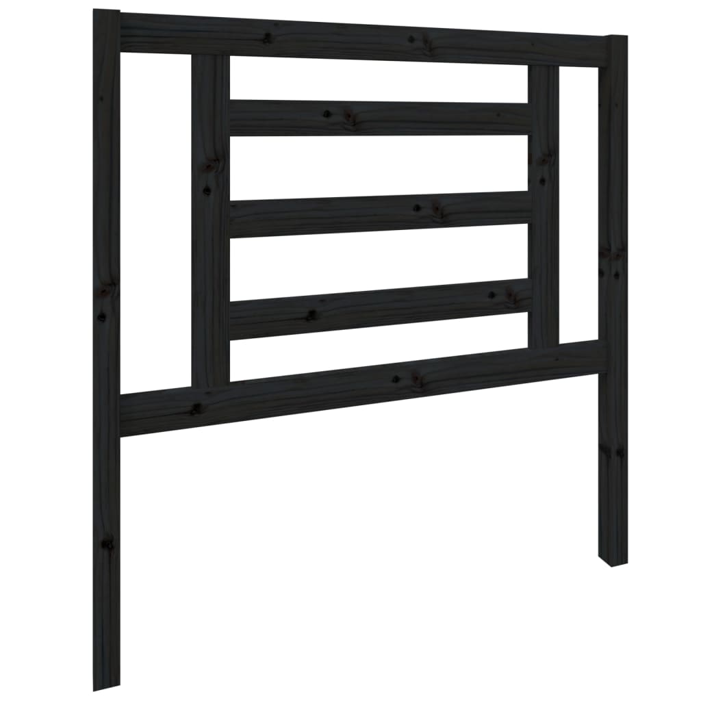 Tête de lit Noir 96x4x100 cm Bois massif de pin - XIOS