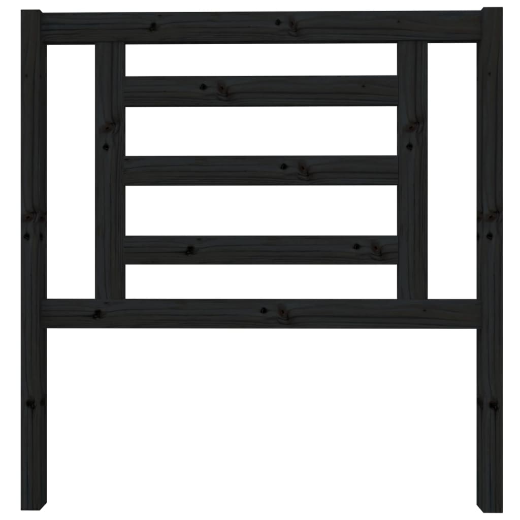 Tête de lit Noir 96x4x100 cm Bois massif de pin - XIOS