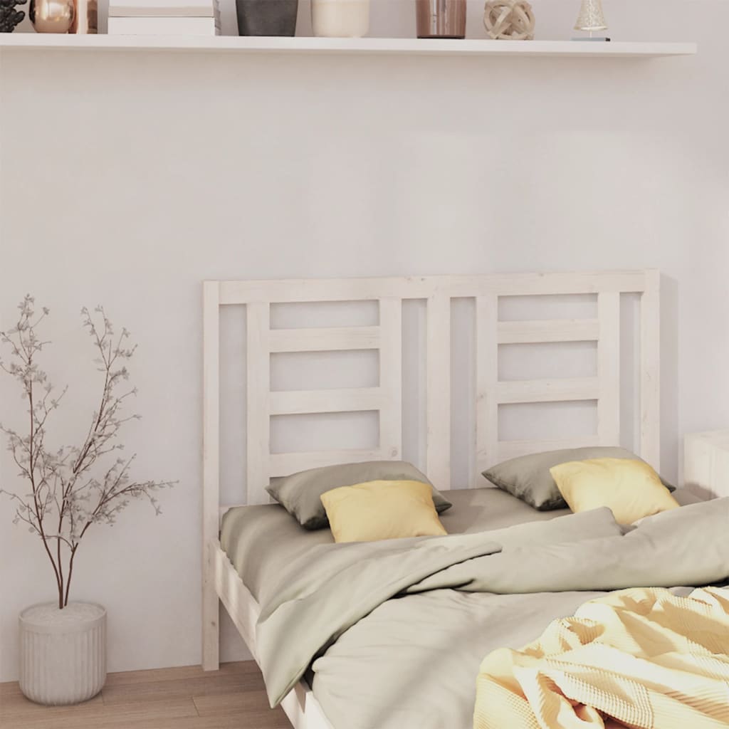 Tête de lit Blanc 146x4x100 cm Bois massif de pin - XIOS