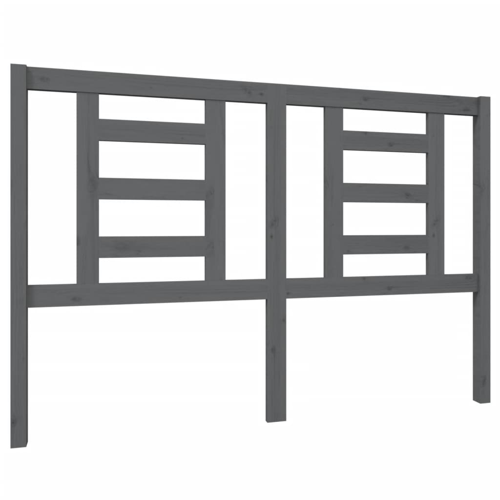 Tête de lit Gris 146x4x100 cm Bois massif de pin - XIOS