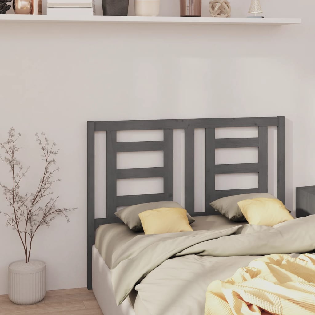 Tête de lit Gris 146x4x100 cm Bois massif de pin - XIOS