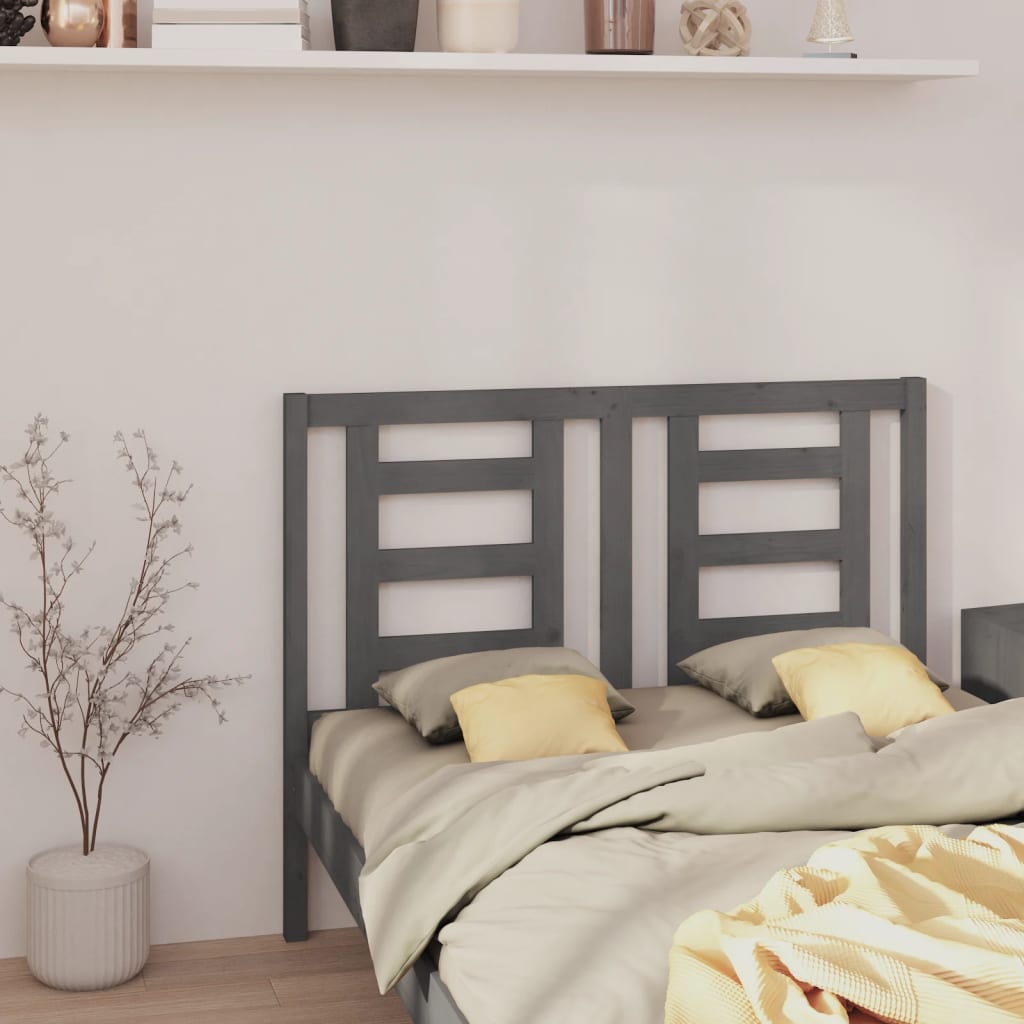 Tête de lit Gris 146x4x100 cm Bois massif de pin - XIOS