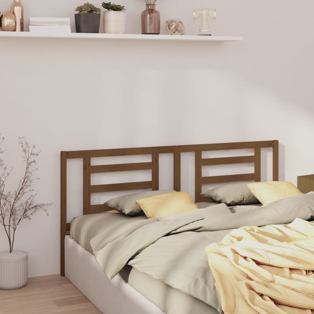 Tête de lit Marron miel 166x4x100 cm Bois de pin massif - XIOS