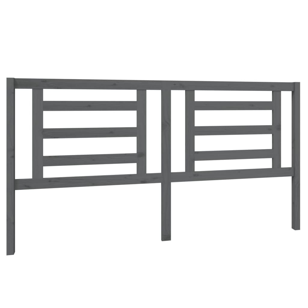 Tête de lit Gris 186x4x100 cm Bois de pin massif - XIOS