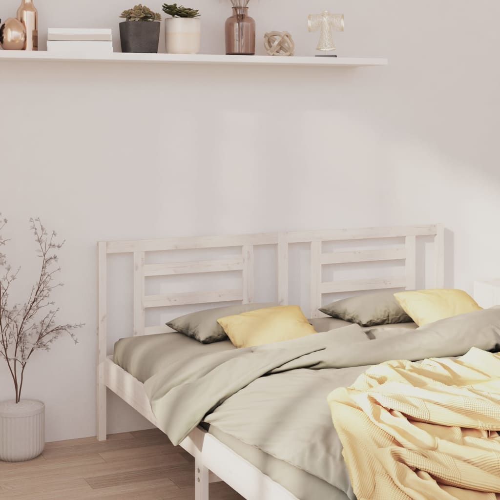 Tête de lit Blanc 206x4x100 cm Bois de pin massif - XIOS