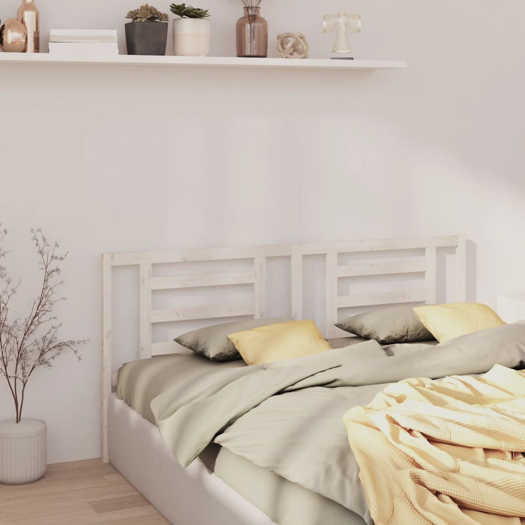 Tête de lit Blanc 206x4x100 cm Bois de pin massif - XIOS