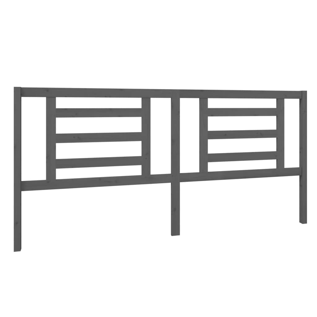 Tête de lit Gris 206x4x100 cm Bois de pin massif - XIOS