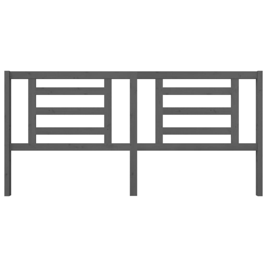 Tête de lit Gris 206x4x100 cm Bois de pin massif - XIOS