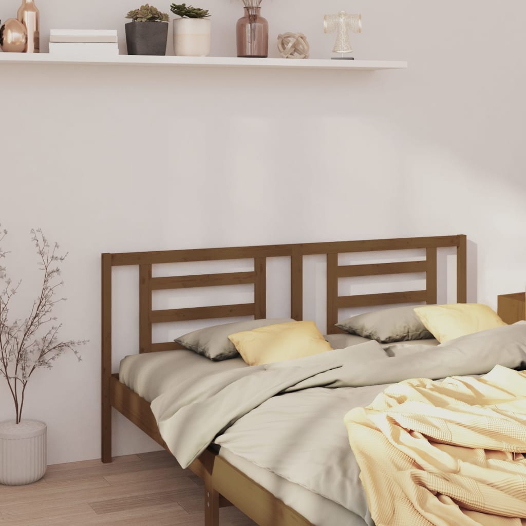 Tête de lit Marron miel 206x4x100 cm Bois de pin massif - XIOS