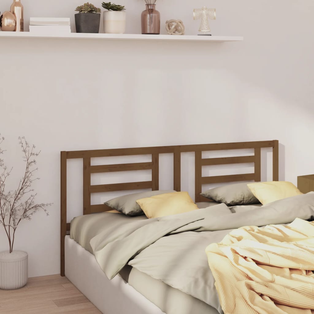 Tête de lit Marron miel 206x4x100 cm Bois de pin massif - XIOS
