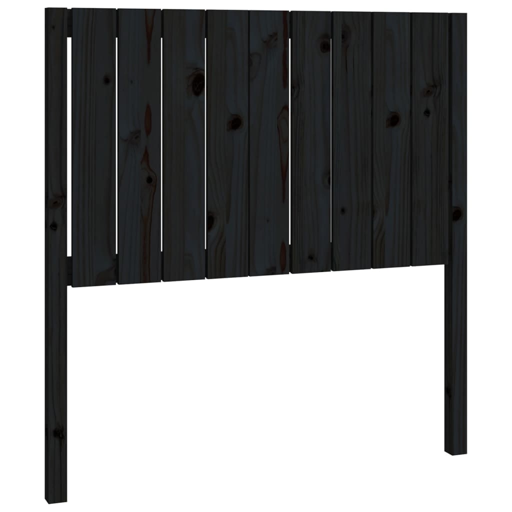 Tête de lit Noir 95,5x4x100 cm Bois massif de pin - XIOS