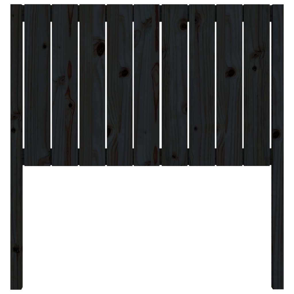 Tête de lit Noir 95,5x4x100 cm Bois massif de pin - XIOS