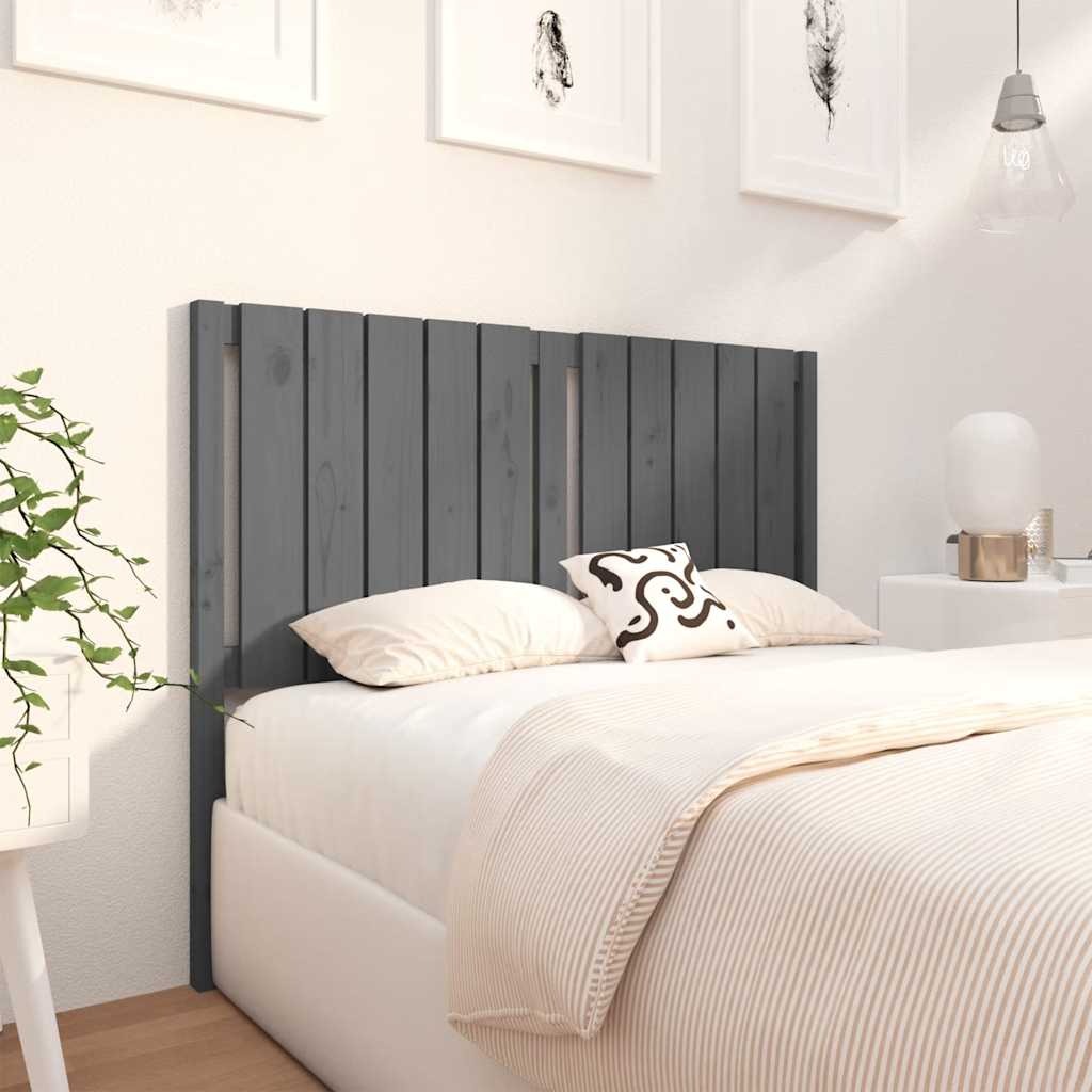 Tête de lit Gris 125,5x4x100 cm Bois massif de pin - XIOS