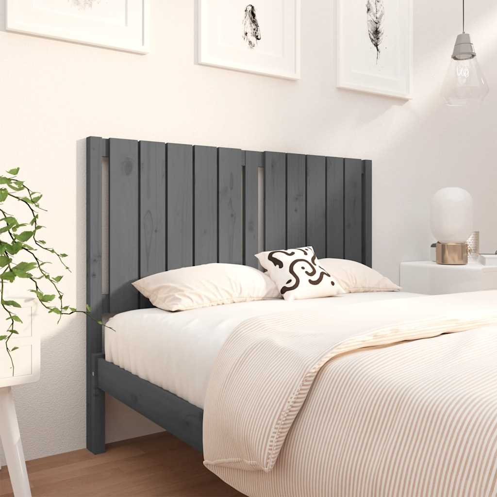 Tête de lit Gris 125,5x4x100 cm Bois massif de pin - XIOS