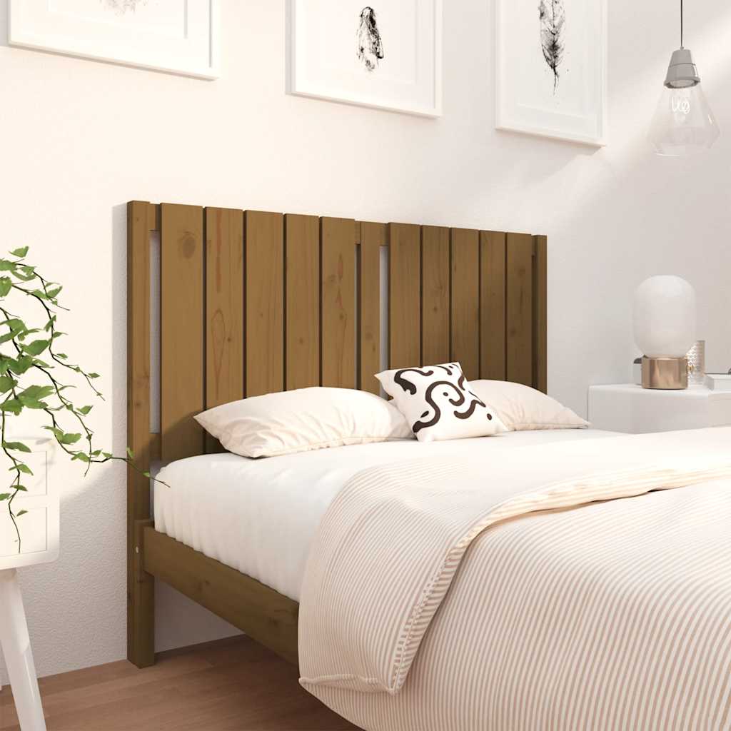 Tête de lit Marron miel 125,5x4x100 cm Bois massif de pin - XIOS