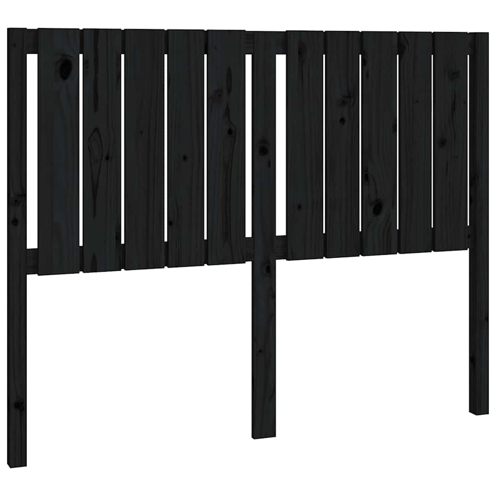 Tête de lit Noir 125,5x4x100 cm Bois massif de pin - XIOS