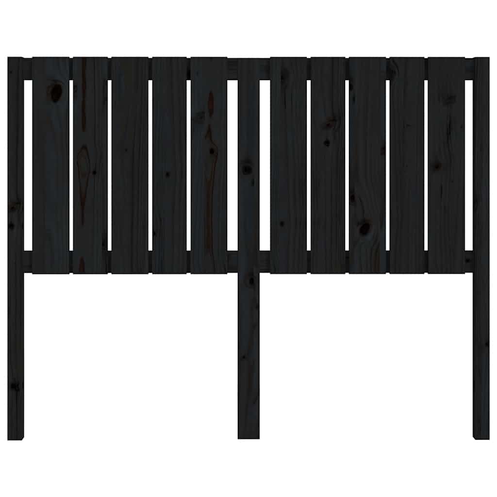 Tête de lit Noir 125,5x4x100 cm Bois massif de pin - XIOS
