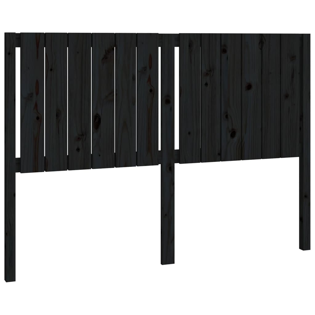 Tête de lit Noir 145,5x4x100 cm Bois massif de pin - XIOS