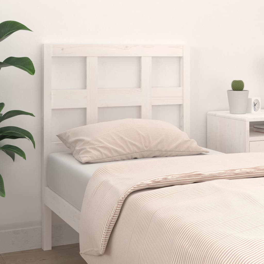 Tête de lit Blanc 80,5x4x100 cm Bois massif de pin - XIOS