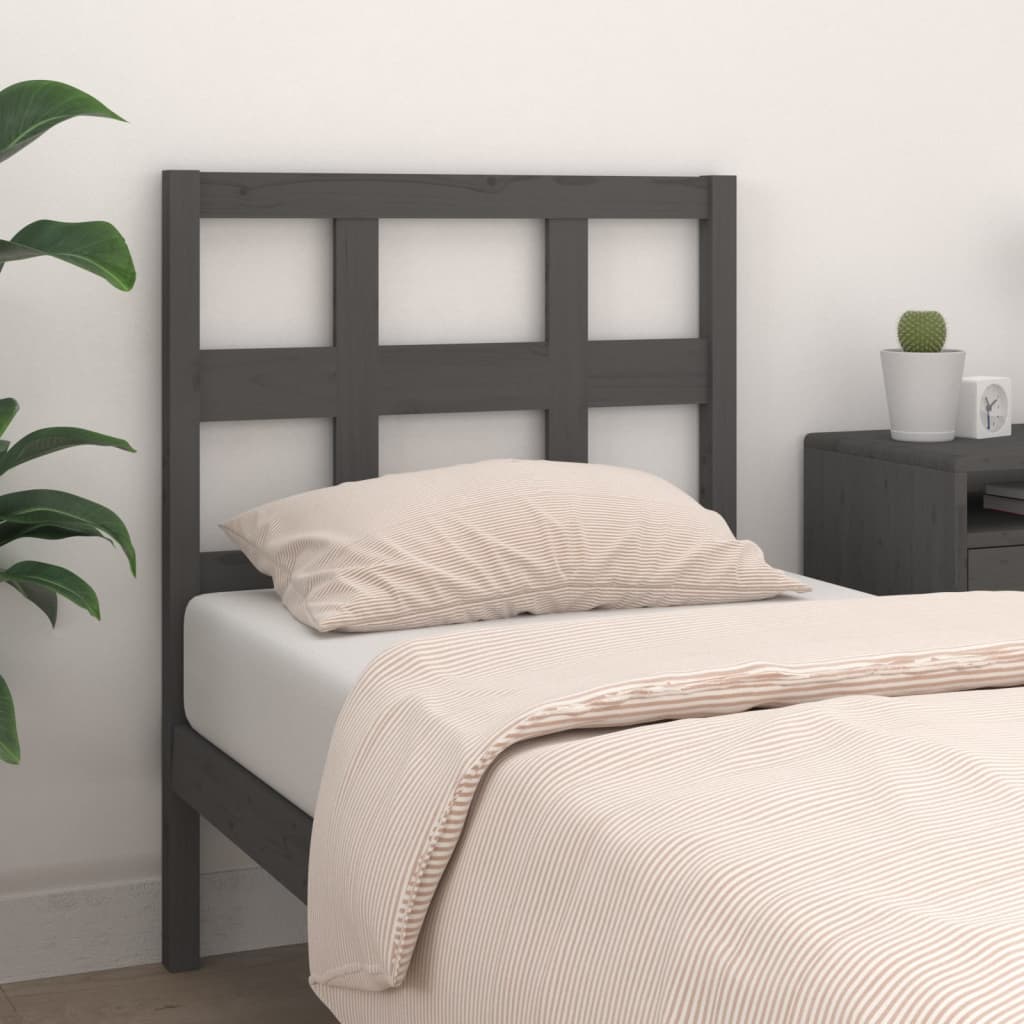 Tête de lit Gris 80,5x4x100 cm Bois massif de pin - XIOS