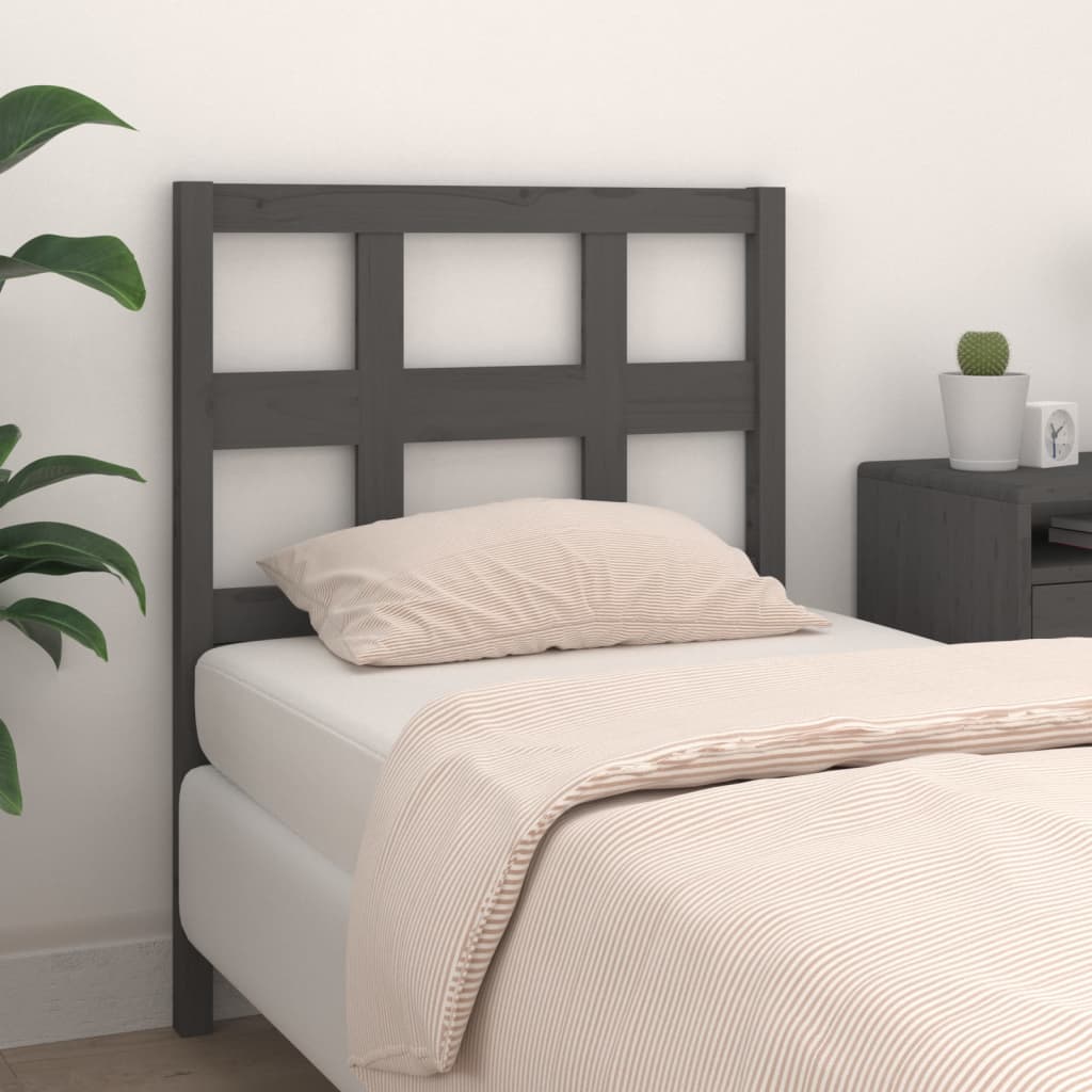 Tête de lit Gris 80,5x4x100 cm Bois massif de pin - XIOS