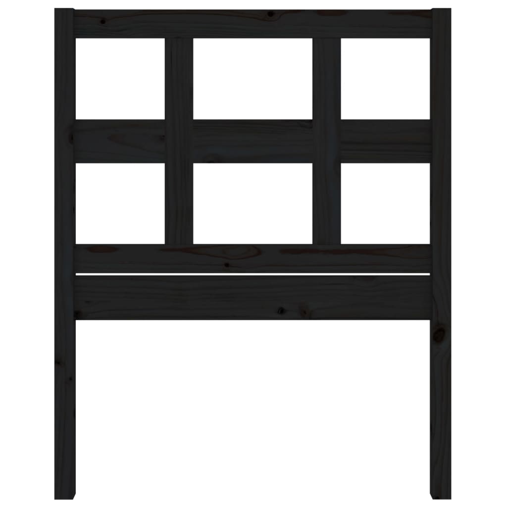 Tête de lit Noir 95,5x4x100 cm Bois massif de pin - XIOS