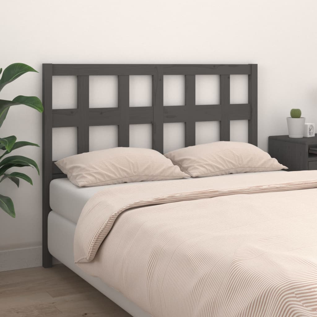 Tête de lit Gris 125,5x4x100 cm Bois massif de pin - XIOS