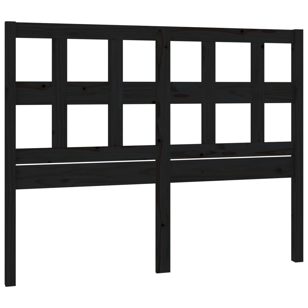 Tête de lit Noir 125,5x4x100 cm Bois massif de pin - XIOS