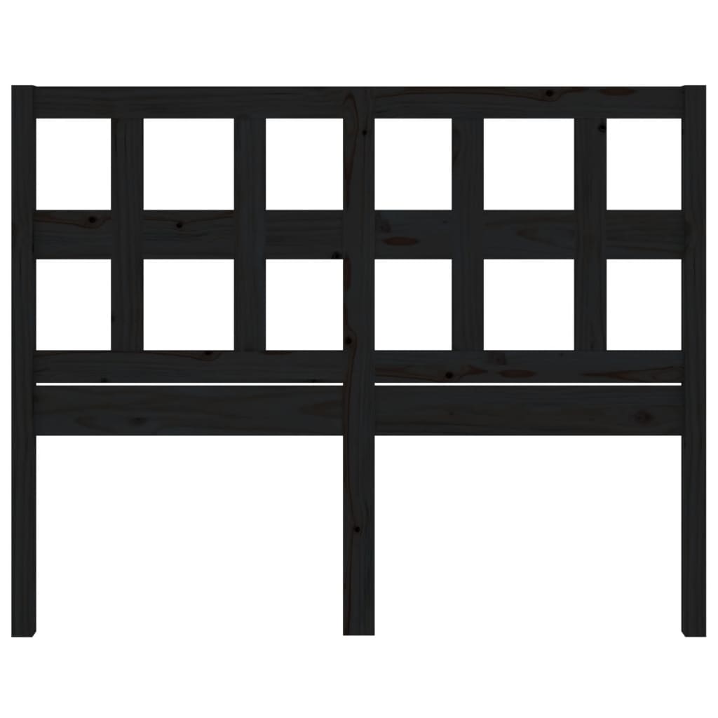 Tête de lit Noir 125,5x4x100 cm Bois massif de pin - XIOS