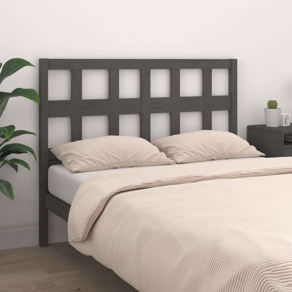 Tête de lit Gris 145,5x4x100 cm Bois massif de pin - XIOS