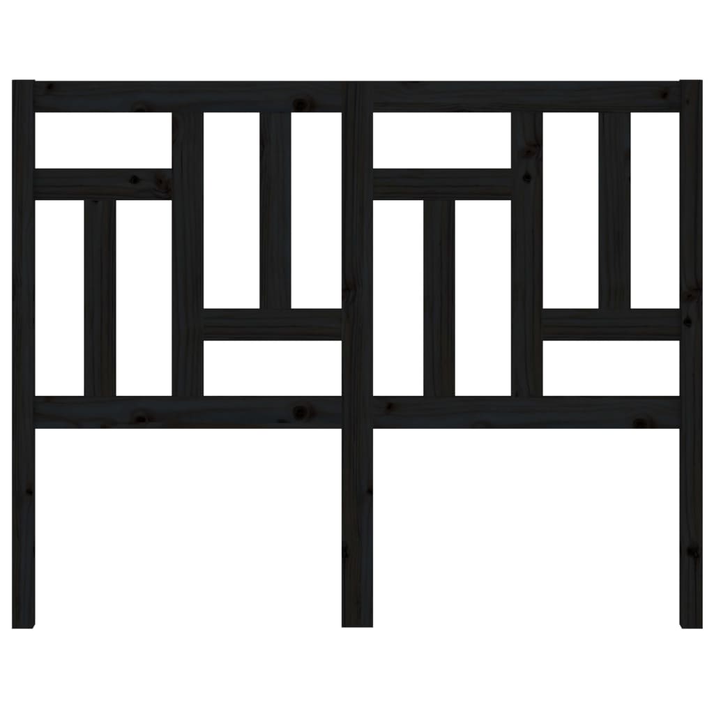 Tête de lit Noir 205,5x4x100 cm Bois massif de pin - XIOS