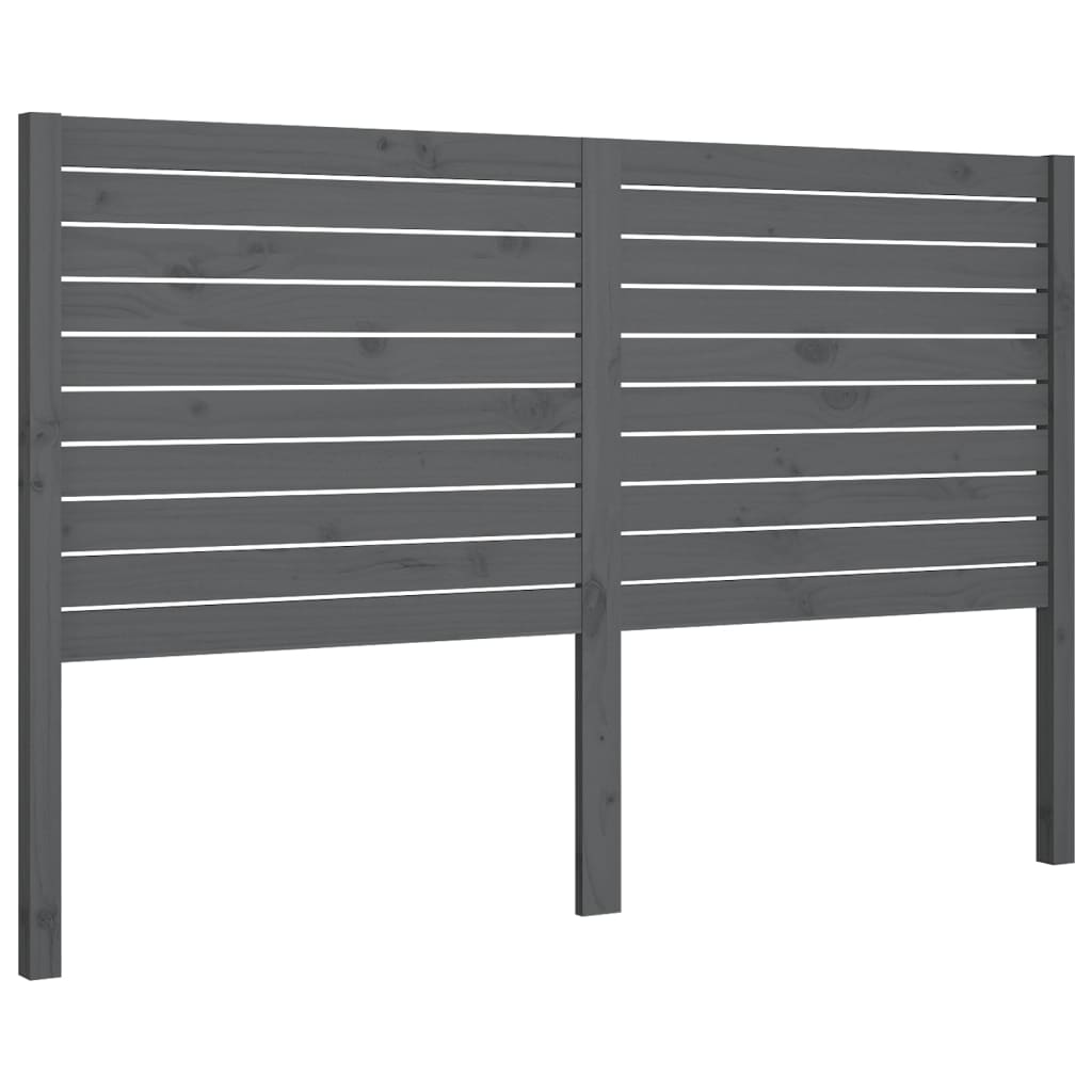 Tête de lit Gris 126x4x100 cm Bois massif de pin - XIOS