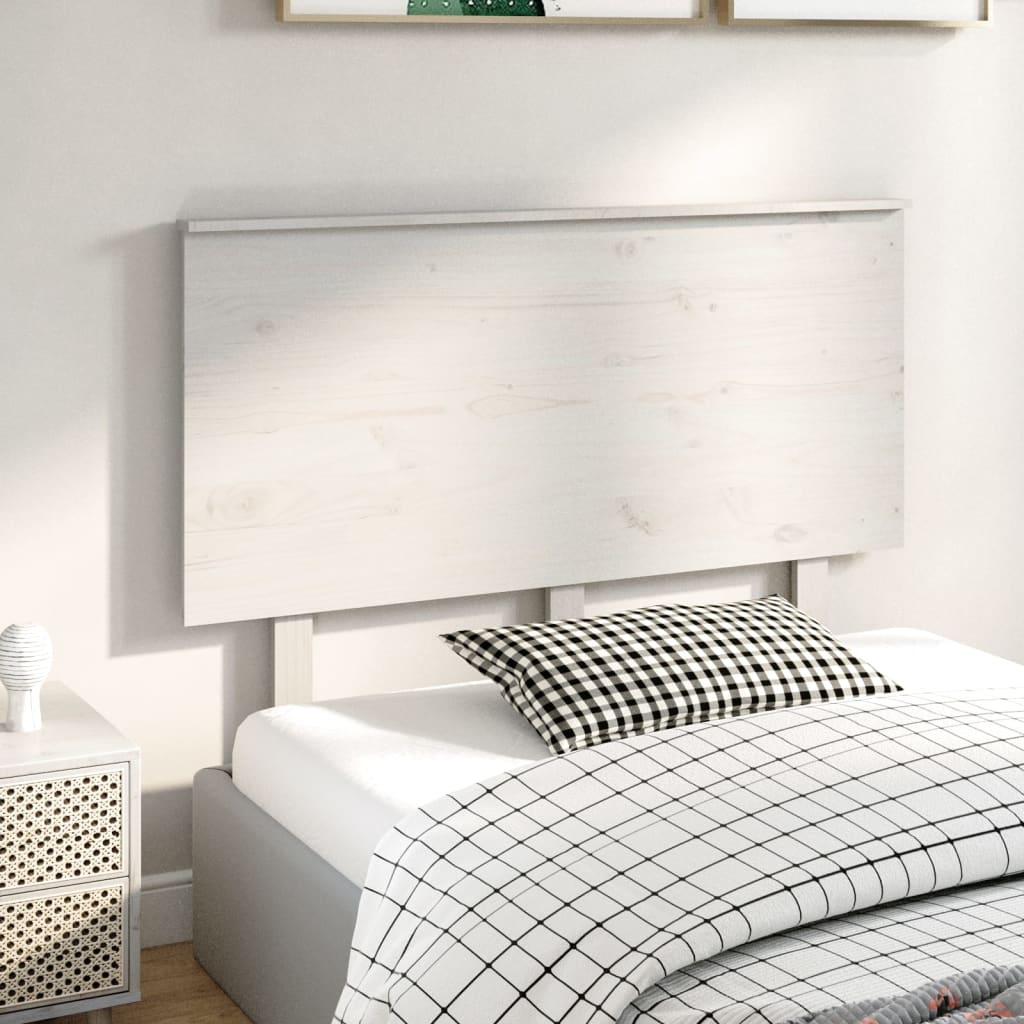 Tête de lit Blanc 124x6x82,5 cm Bois massif de pin - XIOS
