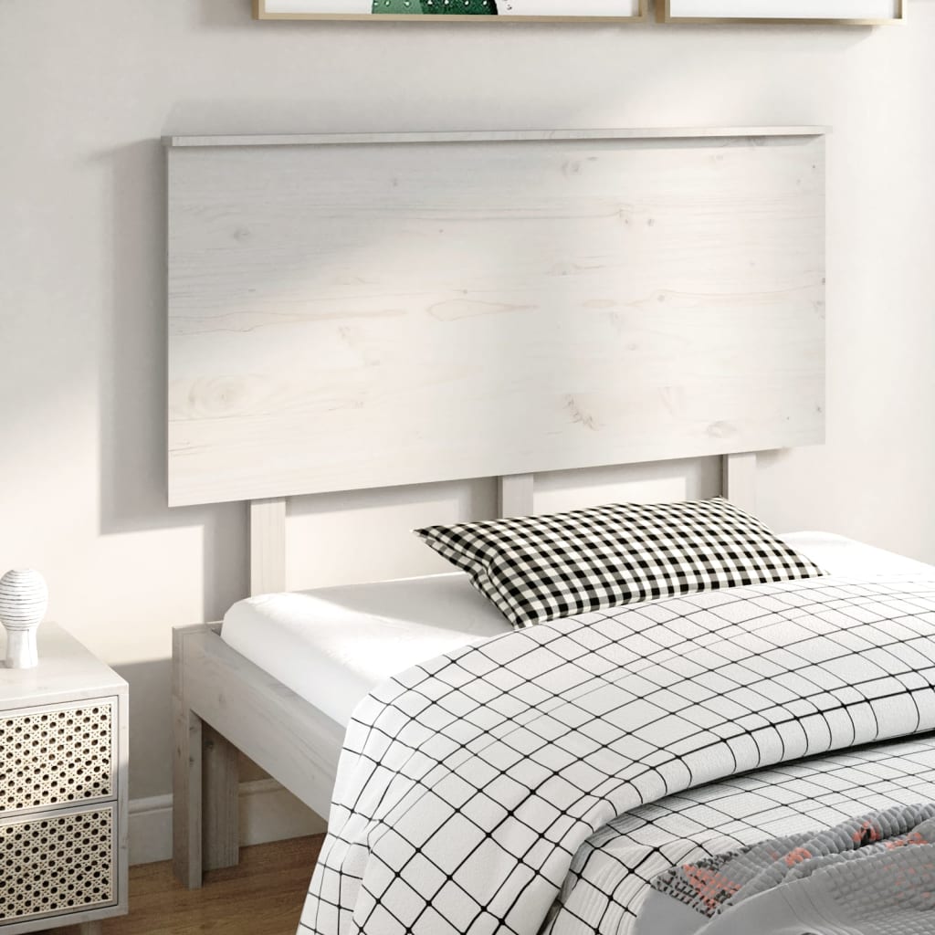 Tête de lit Blanc 124x6x82,5 cm Bois massif de pin - XIOS