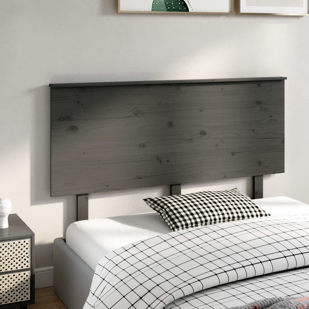 Tête de lit Gris 144x6x82,5 cm Bois massif de pin - XIOS
