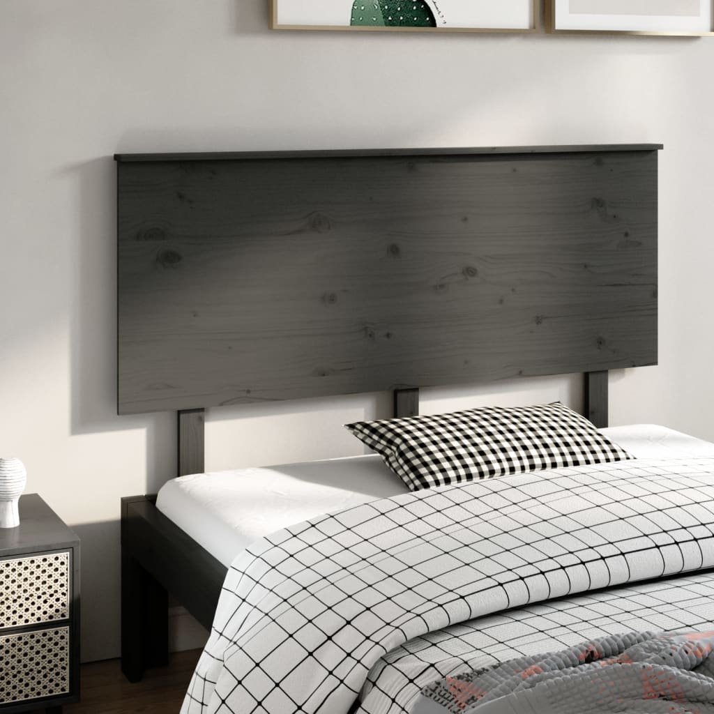 Tête de lit Gris 144x6x82,5 cm Bois massif de pin - XIOS